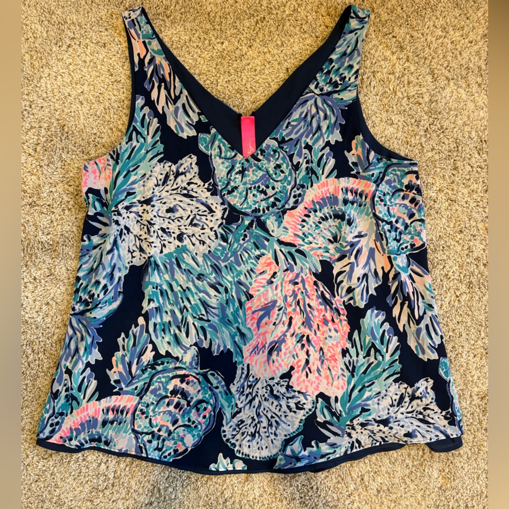 Lilly Pulitzer Florin Reversible Top – Blue – Size L